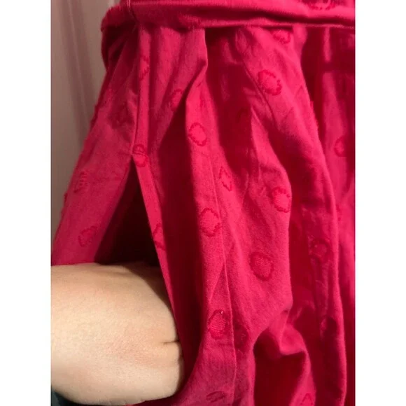 Ulla Johnson Beatriz Dot Jacquard Cotton Dress Size 6 NWT Tie Waist Full Skirt - Picture 4 of 9